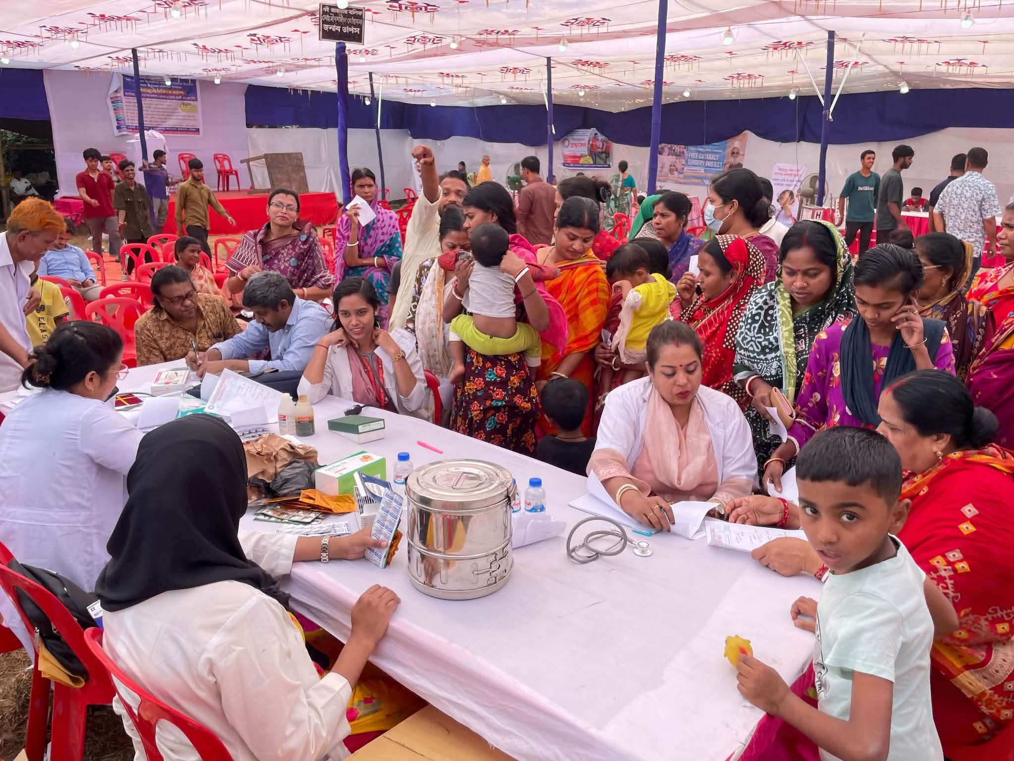 Free Health and Eye Care Camp Held at Uttar Kattoli Marking the lord Krishna’s Holi festival; 630 People Receive Services