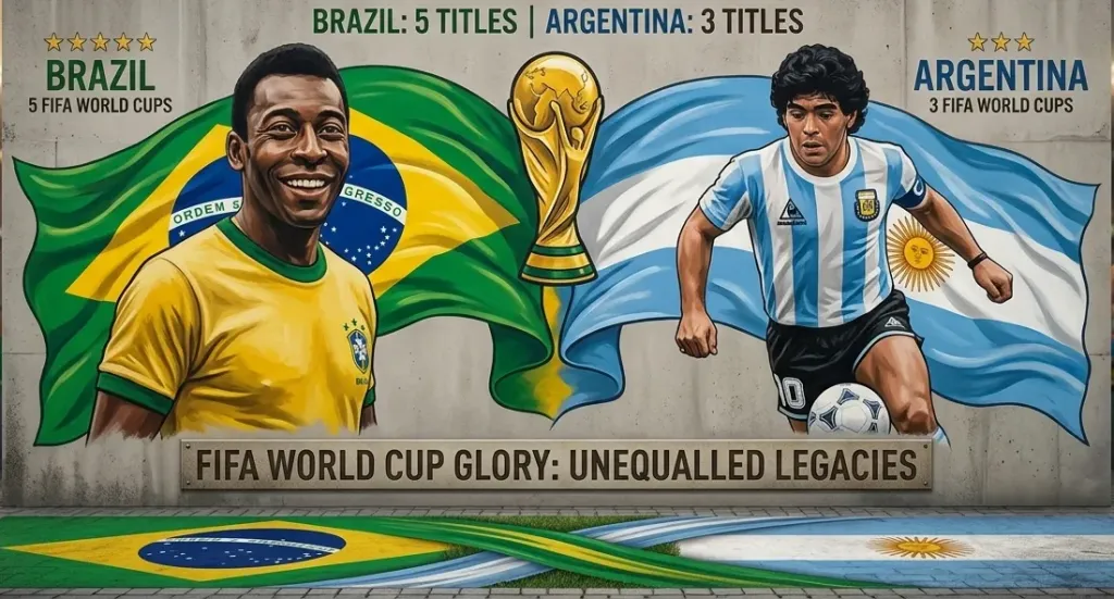 Brazil vs. Argentina in the Battle of World Cup Football