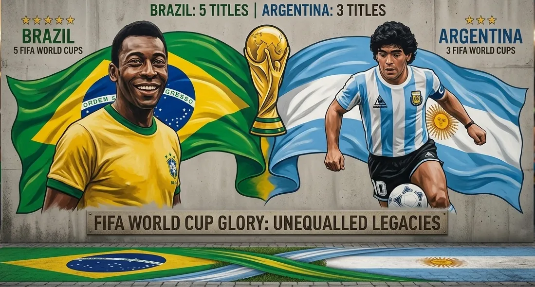 Brazil vs. Argentina in the Battle of World Cup Football