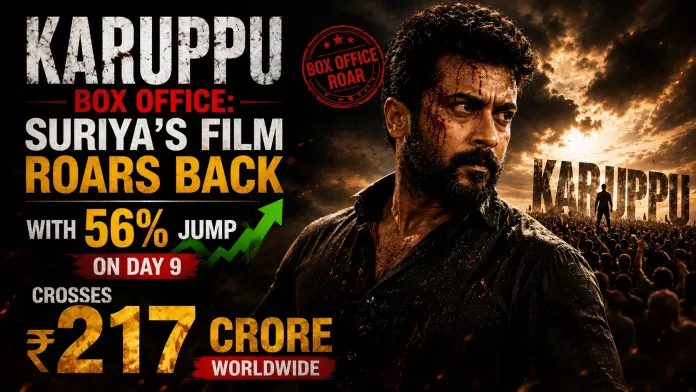 Karuppu Box Office: Suriya’s Film Roars Back with 56% Jump on Day 9, Crosses ₹217 Crore Worldwide