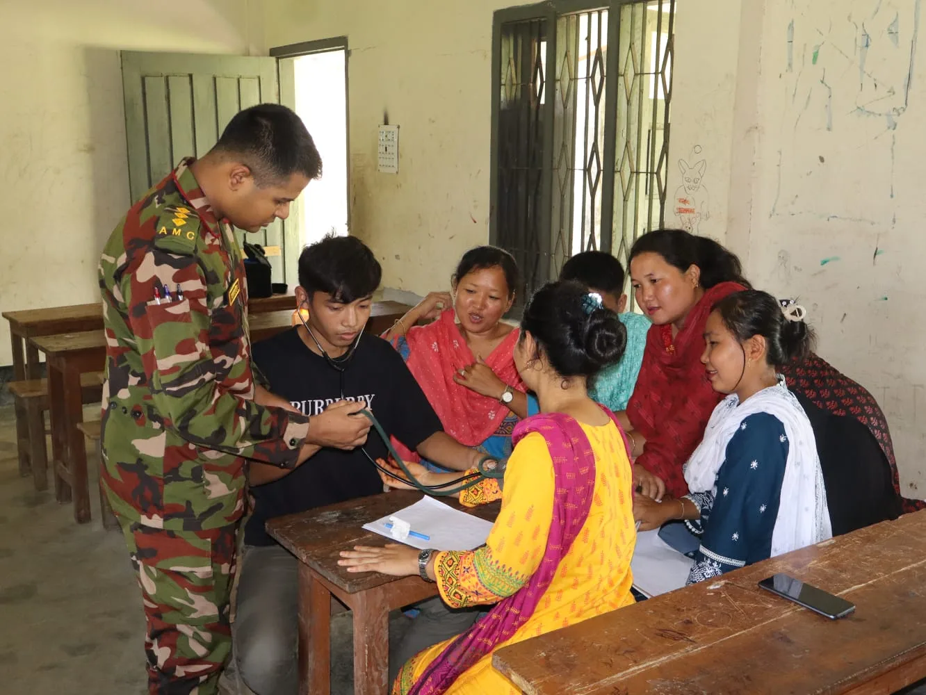 Bangladesh Army Holds First Aid Training and Free Medical Camp in Dighinala